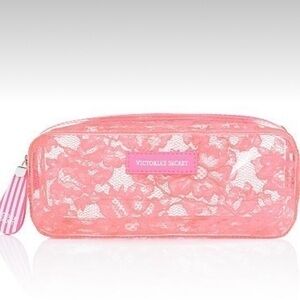 Jelly Lace Small Cosmetics Bag Victoria’s Secret peach color